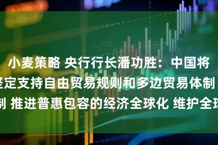 小麦策略 央行行长潘功胜：中国将坚持对外开放 坚定支持自由贸易规则和多边贸易体制 推进普惠包容的经济全球化 维护全球经济和金融稳定