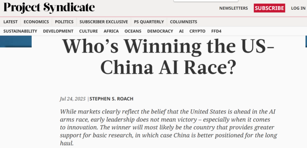 A策略 【中国那些事儿】美国学者：中国人工智能发展具备长期竞争优势
